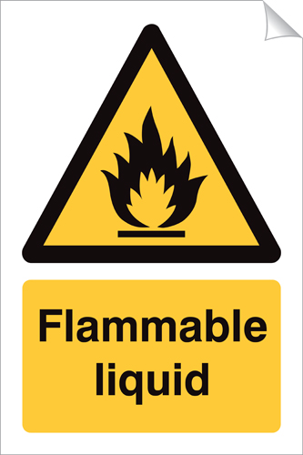 Flammable Liquid 240 x 360mm Sticker