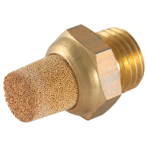 1/4 BSPP MALE SHORT SILENCER BRASS