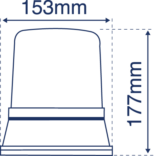 Beacon LAP Rotating 3 Point Amber