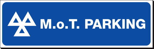 MOT Parking 150 x 480mm Sign