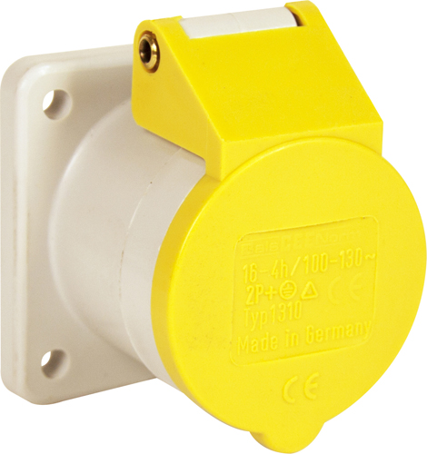 110V 16 Amp Panel Socket L/Flange