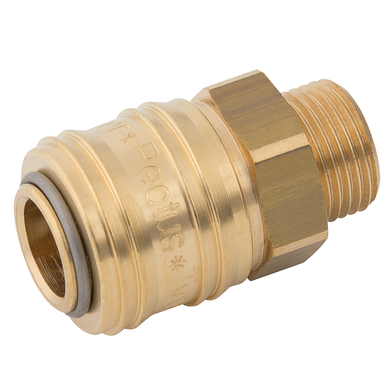 BSPP MALE COUPLING D.S. BRASS