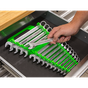 Spanner Rack Capacity 15 Spanners Hi-Vis Green