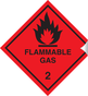 Flammable Gas 100 x 100mm Sticker