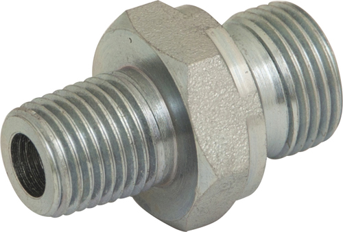 Hydraulic Adaptor M : M 3/8" BSPP : 1/4" BSPT