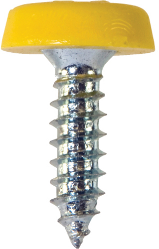 Number Plate Screws No.10 x 18mm Yellow