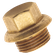 1   BSP FLANGED BRASS BLANK PLUG