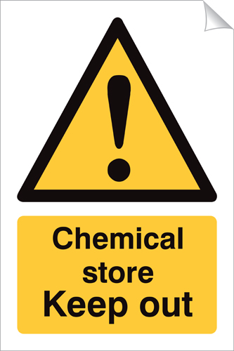 Chemical Store Keep Out 240 x 360mm Sticker