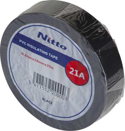 NITTO No. 21 Tape 19 x 0.19mm Black 20m