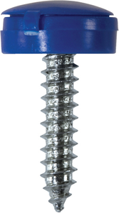 Number Plate Screws W/Hinged Cap Blue