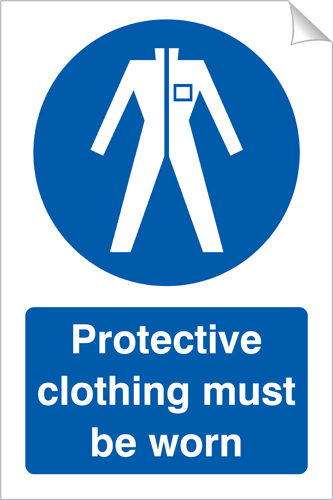 Protective Clothing Must Be Worn 240 x 360 Sticker