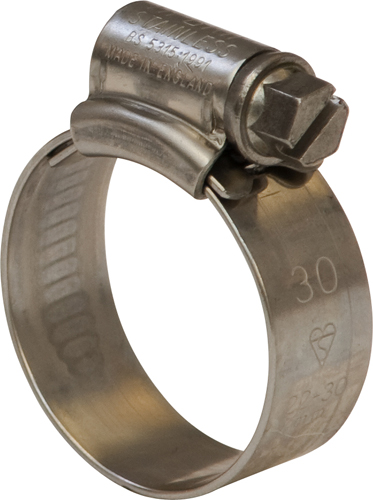 JCS Hi-Grip Hose Clips S/S Size 25