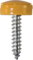 Security No. Plate Fasteners - Yellow