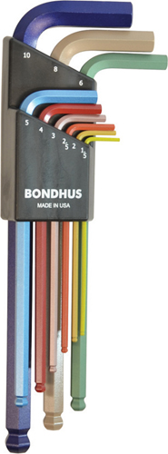 BONDHUS Ball End Hex Key Set 9pc Metric