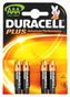 DURACELL Plus Alkaline AAA 1.5V - Multipack