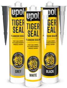 U-POL 'Tiger Seal' PU Adhesive Sealant 310ml - Black-Multipack