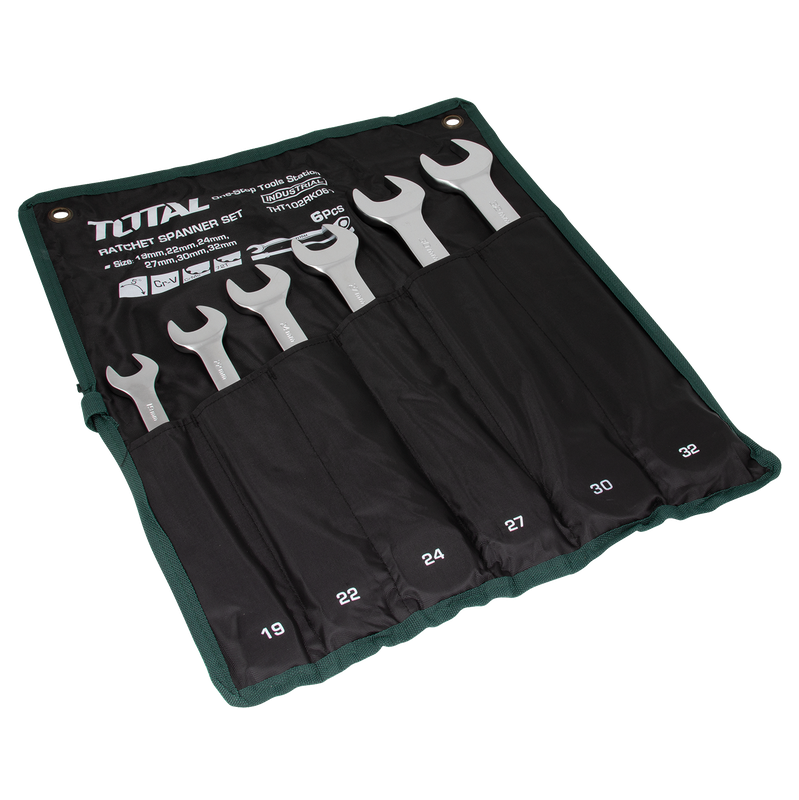 RATCHET SPANNER SET  1 SIIZE 19-32MM