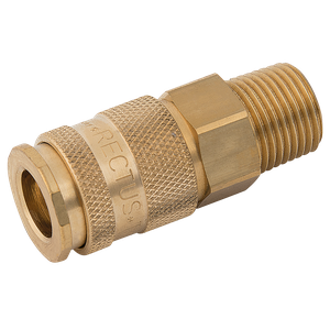 1/2 BSPT MALE COUPLING D.S. BRASS