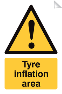 Tyre inflation area 240 x 360mm Sticker