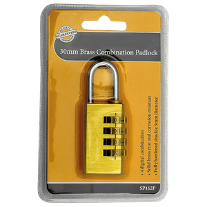 30MM (4 WHEEL) BRASS COMBIPADLOCK