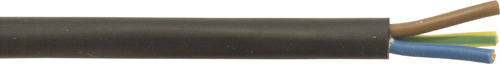 Mains Cable 3-core TRS Black 15 amp