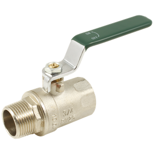 BSPP BALL VALVE M/F GREEN HANDLE