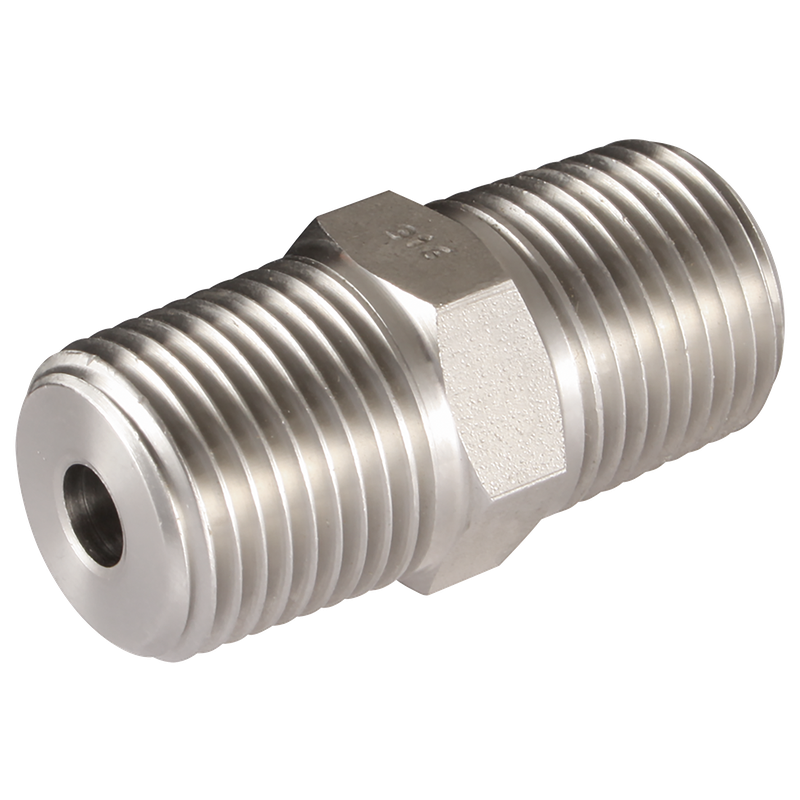 1/4 NPT X 1/4 NPT MALE HEX NIPPLE