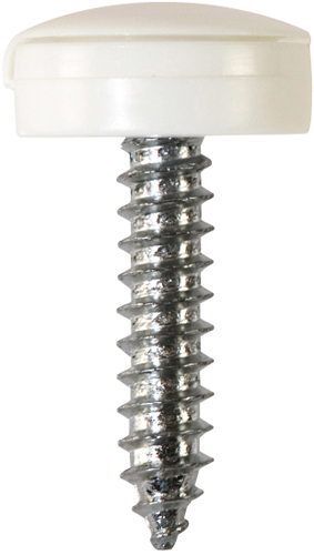 Security Number Plate Screws White