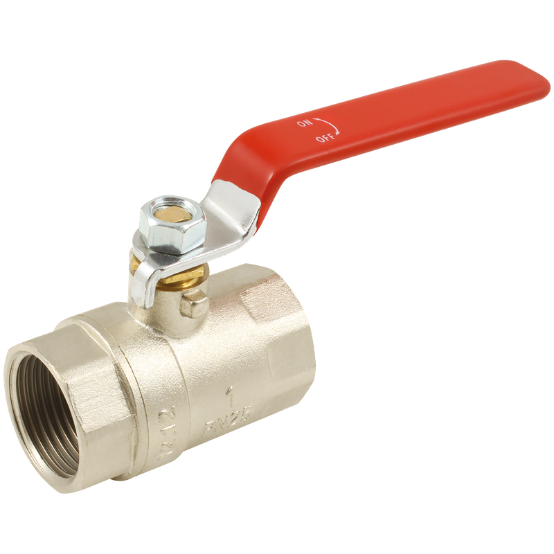 BSPP BALL VALVE F/F RED LEVER