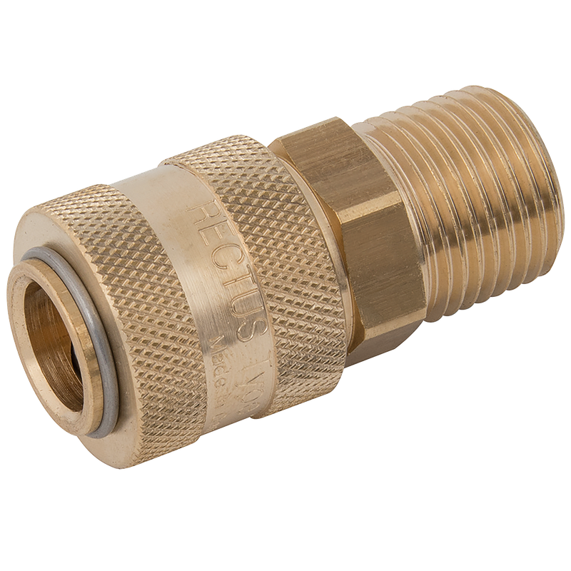 BSPT MALE  COUPLING BRASS UNPLATED