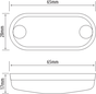 LED Side Marker 65mm Amber