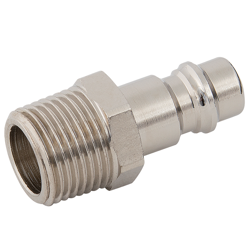 BSPT MALE PLUG BRASS NICKEL PLATED