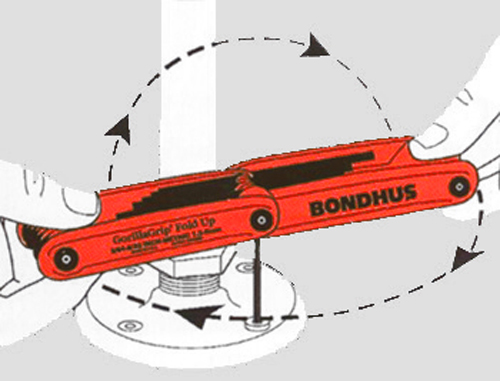 BONDHUS Fold-Up Set Metric 8pc T6-T25