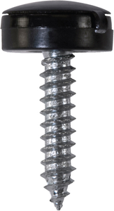 Number Plate Screws W/Hinged Cap Black