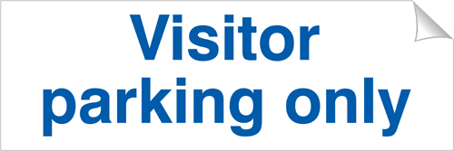 Visitor Parking Only 120 x 360mm Sticker