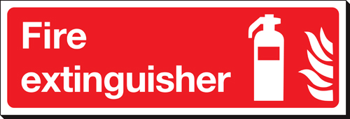 Fire Extinguisher 120 x 360mm Sign