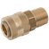 1/4 BSPT MALE  COUPLING BRASS UNPLATED