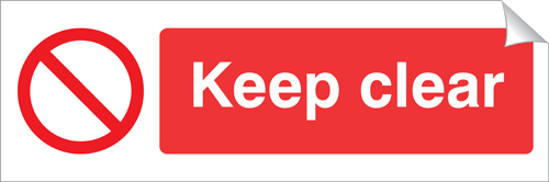 Keep Clear 120 x 360mm Sticker