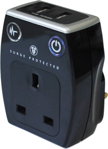 Surge Protector with 2 x USB Sockets