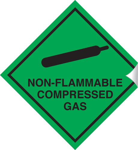 Non-Flammable Compressed Gas 100 x 100 Sticker