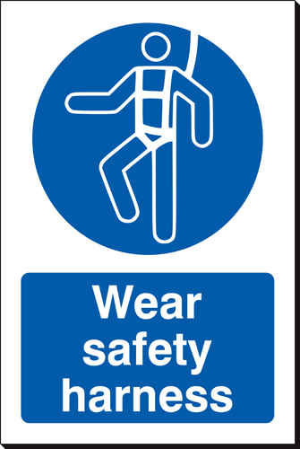 Wear Safety Harness 240 x 360mm Sign