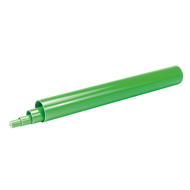 GREEN COATED ALUMINIUM PIP