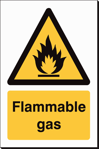 Flammable Gas 240 x 360mm Sign