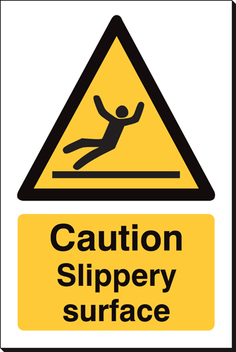 Caution Slippery Surface 240 x 360mm Sign