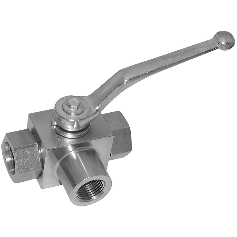 BSP 3WAY T PORT HYD BALL VALVE