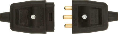 Permaplug Lead Connectors 3-Pin Black