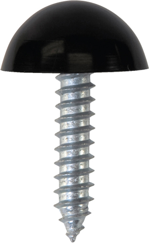 Number Plate Screws W/Domes+Cups Black