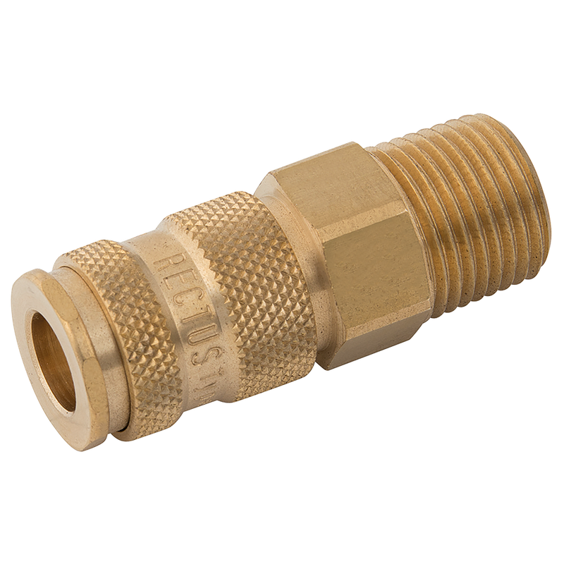 BSPT MALE COUPLING DS BRASS