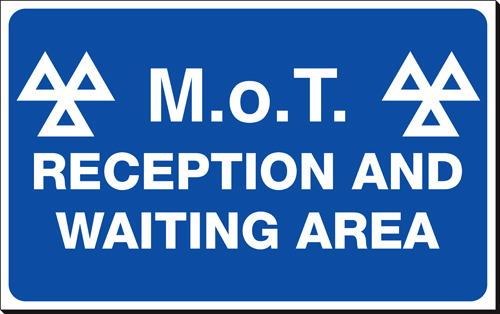 MOT Waiting Area 300 x 480mm Sign