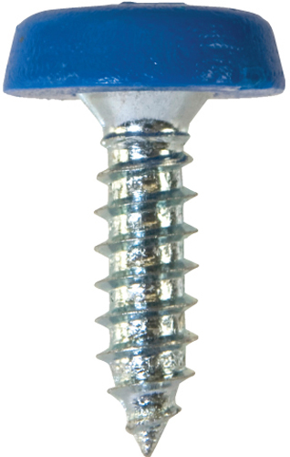 Number Plate Screws No.10 x 18mm Blue